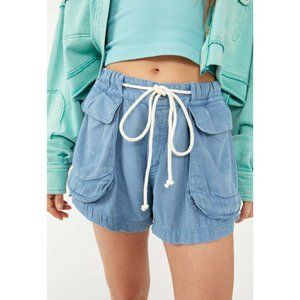 Free People Blue Casual Women's Shorts